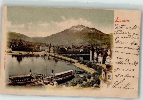 6000 Luzern Lucerne 1902 - Dampfschiffe