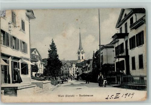8636 Wald ZH Gebrauchsspuren 1909 Dorfstraße