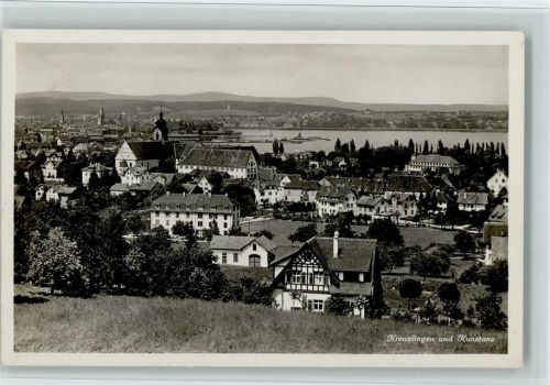 8280 Kreuzlingen 1930 Foto AK Teilansicht, gute Erhaltung AK