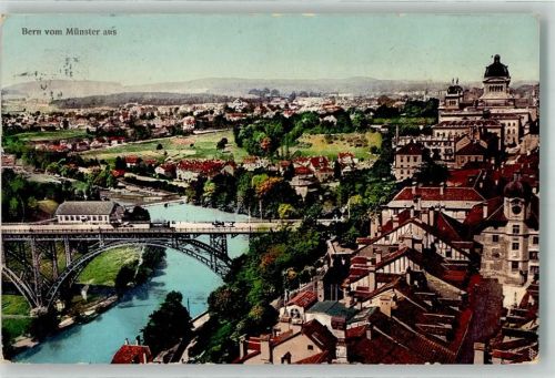 3000 Bern Berne 1914 - Brücke Strassenbahn