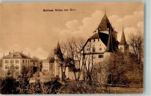 2560 Nidau 1914 Foto AK Schloss