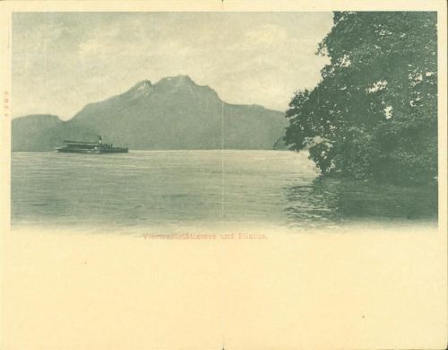 6440 Vierwaldstättersee Klapp AK Pilatus Raddampfer
