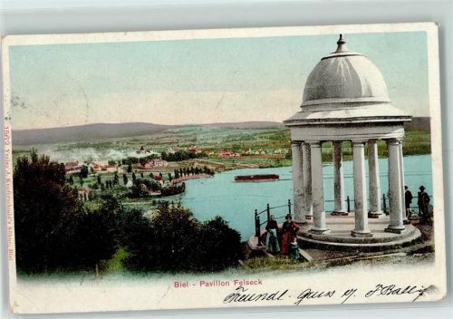 2500 Biel/Bienne 1908 Gebrauchsspuren Pavillon Felseck