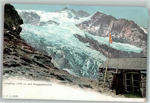 3822 Lauterbrunnen Foto AK Jungfrau Guggigletscher