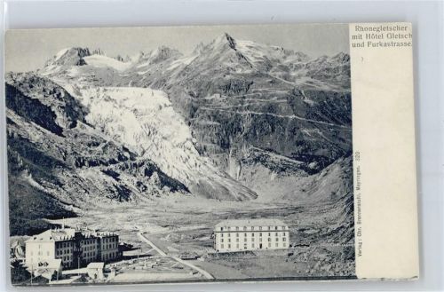 3999 Oberwald Grimsel Passhöhe - Rhonegletscher, Hotel Gletsch, Furkastraße AKU1