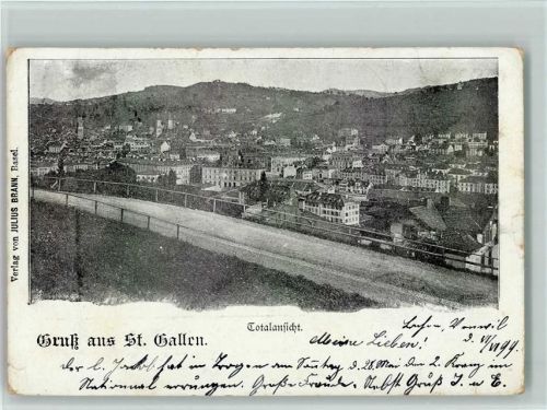 9000 St. Gallen S. Gallo 1899 - Totalansicht