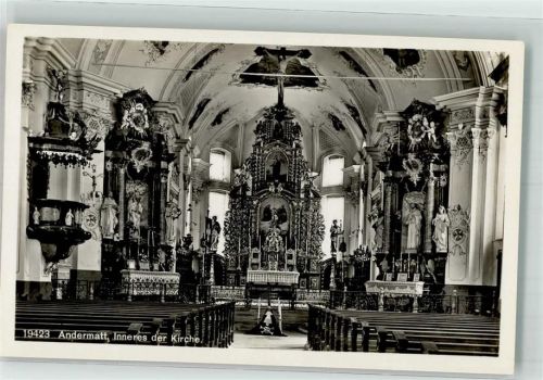 6490 Andermatt - Kircheninneres Altar
