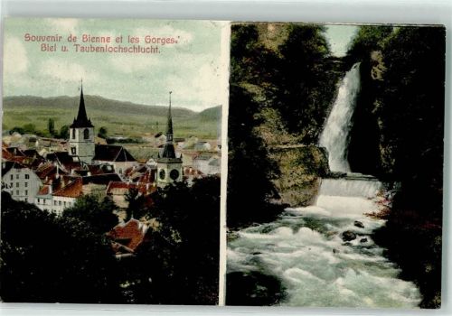 2500 Biel/Bienne 1908 - Kirchen Taubenlochschlucht