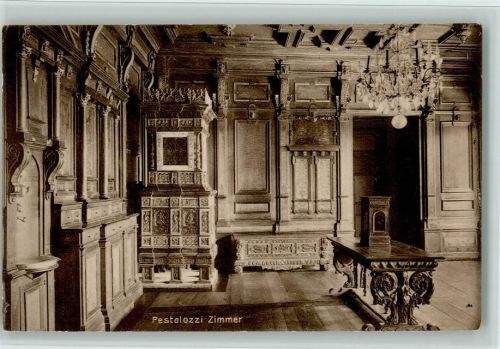 Inneneinrichtung - Zimmer aus der Casa Pestalozzi anno 1585 Motiv Schweiz 1925
