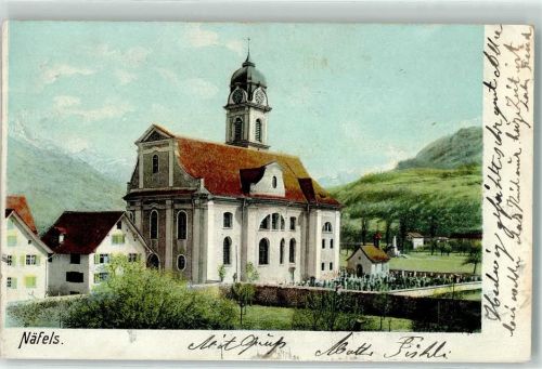 8752 Näfels 1906 - Kirche