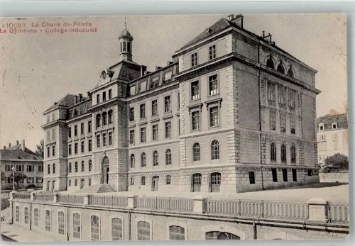 2300 La Chaux-de-Fonds 1912 Foto AK Schule Gymansium