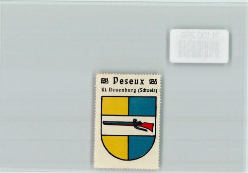 2034 Peseux - Vignette Wappen Kaffee Hag ca 1920-1940