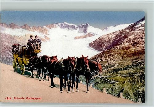 Gebirgspost AK Postkutsche Schweiz 1911