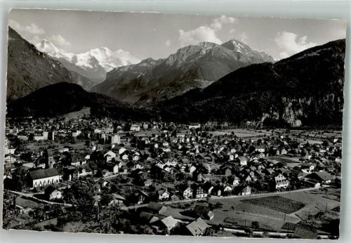 3800 Interlaken 1954 Foto AK Mönch Jungfrau Sulegg