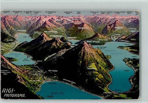 6410 Rigi Kulm - Landkarte Rigi-Panorama