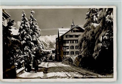 7504 Pontresina Bernina Suot - Dorfstrasse Winter