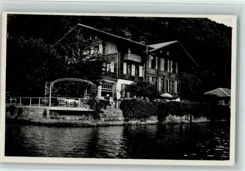 3653 Oberhofen am Thunersee 1936 Foto AK Pension Zaugg