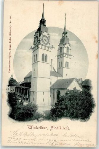 8400 Winterthur 1900 Lithographie Kirche