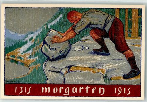 6315 Morgarten 1315 Künstlerkarte Sign. Maurive Matrey