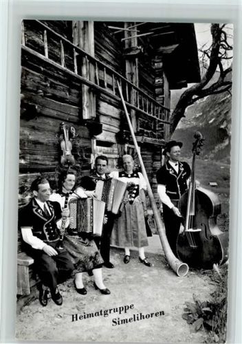 Heimatgruppe Semelihoren, Akkordeon, Alphorn AK Alphorn 1939