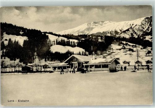 3775 Lenk im Simmental - Eisbahn Schlittschuläufer
