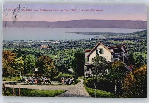 9000 St. Gallen S. Gallo - Bodensee, Blick vom Restaurant Peter und Paul