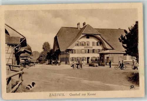 3532 Zäziwil Gebrauchsspuren Gasthaus zur Krone Fahrrad