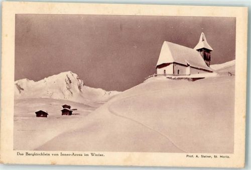 7050 Arosa Winter Verlag u. Fotograf Albert Steiner Bergkichlein