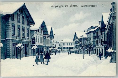 3860 Meiringen 1910 Winter Bahnhofstrasse