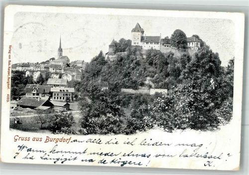 3400 Burgdorf Berthoud 1902 Foto AK Schloss