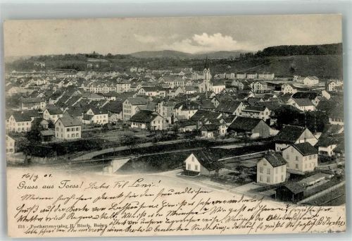 8406 Töss 1901 Foto AK Bahnpost Nr. 5