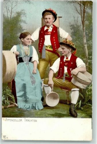 9050 Appenzell - Männer Frau Tracht