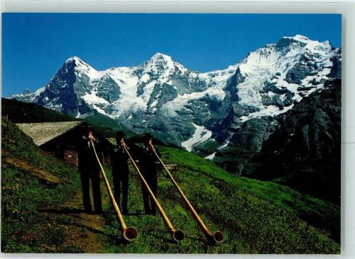Berner Oberland Alphornbläser AK Alphorn