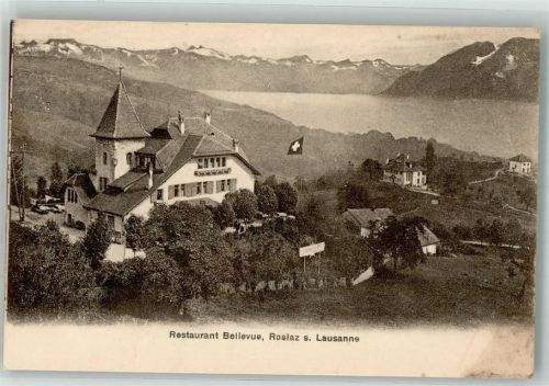 1000 Lausanne Losanna 1926 Foto AK Roslaz Gasthaus Bellevue