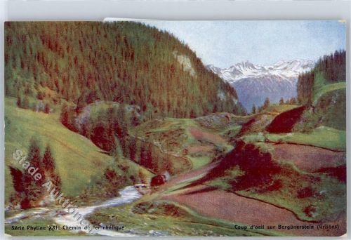 7482 Bergün Bravuogn - Künstlerkarte, Bergünerstein