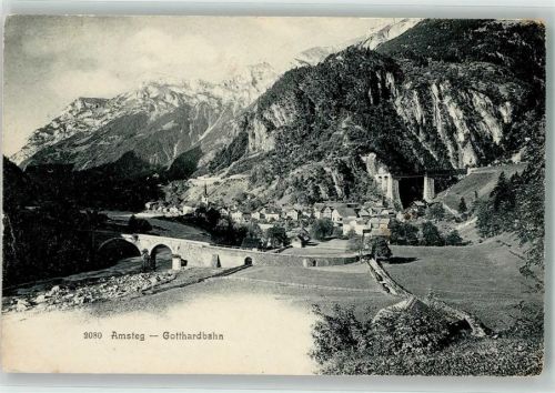 6474 Amsteg 1906 - Gotthardbahn Wehrliverlag Bahnpost Zug 8