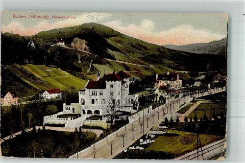 5400 Baden 1907 Foto AK Römer Schloss