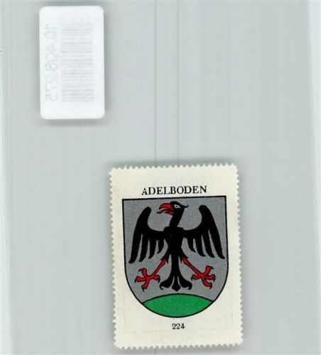 3715 Adelboden BE - Vignette Wappen Kaffee Hag ca 1920-1940 Adler