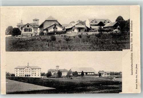 3052 Zollikofen 1908 Gebrauchsspuren Landwirtschaftliche Schule Rütti
