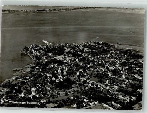 8272 Ermatingen 1953 Foto AK Fliegeraufnahme