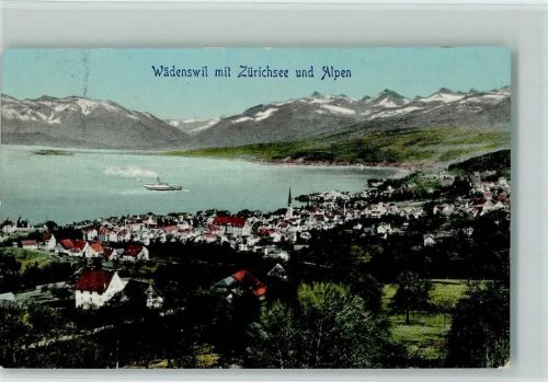 8820 Wädenswil - 1910 Zürichsee und Alpen