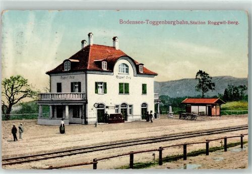 9325 Roggwil TG 1918 Gebrauchsspuren Bahnhof Roggwil-Berg Bodensee Toggenburgbahn