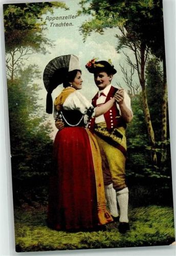 9050 Appenzell - Festtagstracht Frau Mann
