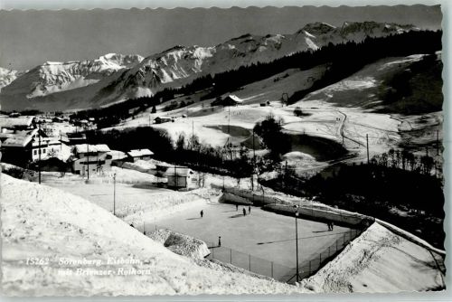 6174 Sörenberg Foto AK Eisbahn mit Brienzer Rothorn Winter