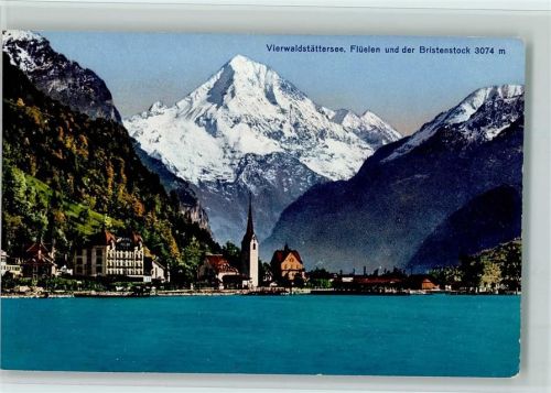 6454 Flüelen - Vierwaldstättersee Flüelen und der Bristenstock