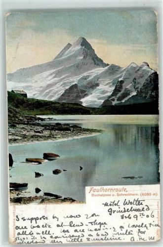 3818 Grindelwald 1906 Gebrauchsspuren Faulhornroute Buchalpsee