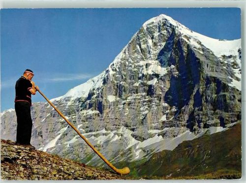 Alphornbläser mit Eiger AK Alphorn