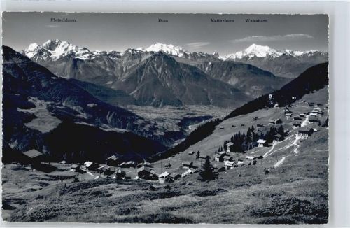 3992 Bettmeralp - Berg Panorama Feld Haus Baum