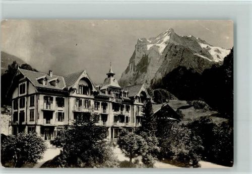 3818 Grindelwald 1926 Gebrauchsspuren Hotel Schönegg , Foto AK Eckknick