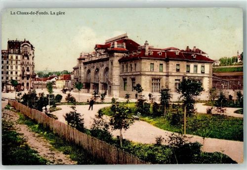 2300 La Chaux-de-Fonds 1911 - Bahnhof